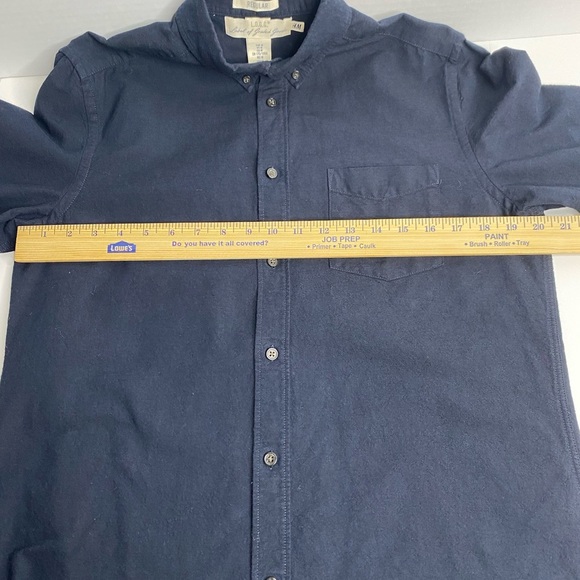 Mens H&M L.O.G.G. Label of Graded Goods Long Sleeve Button Down Black Shirt Sz M - Picture 7 of 9